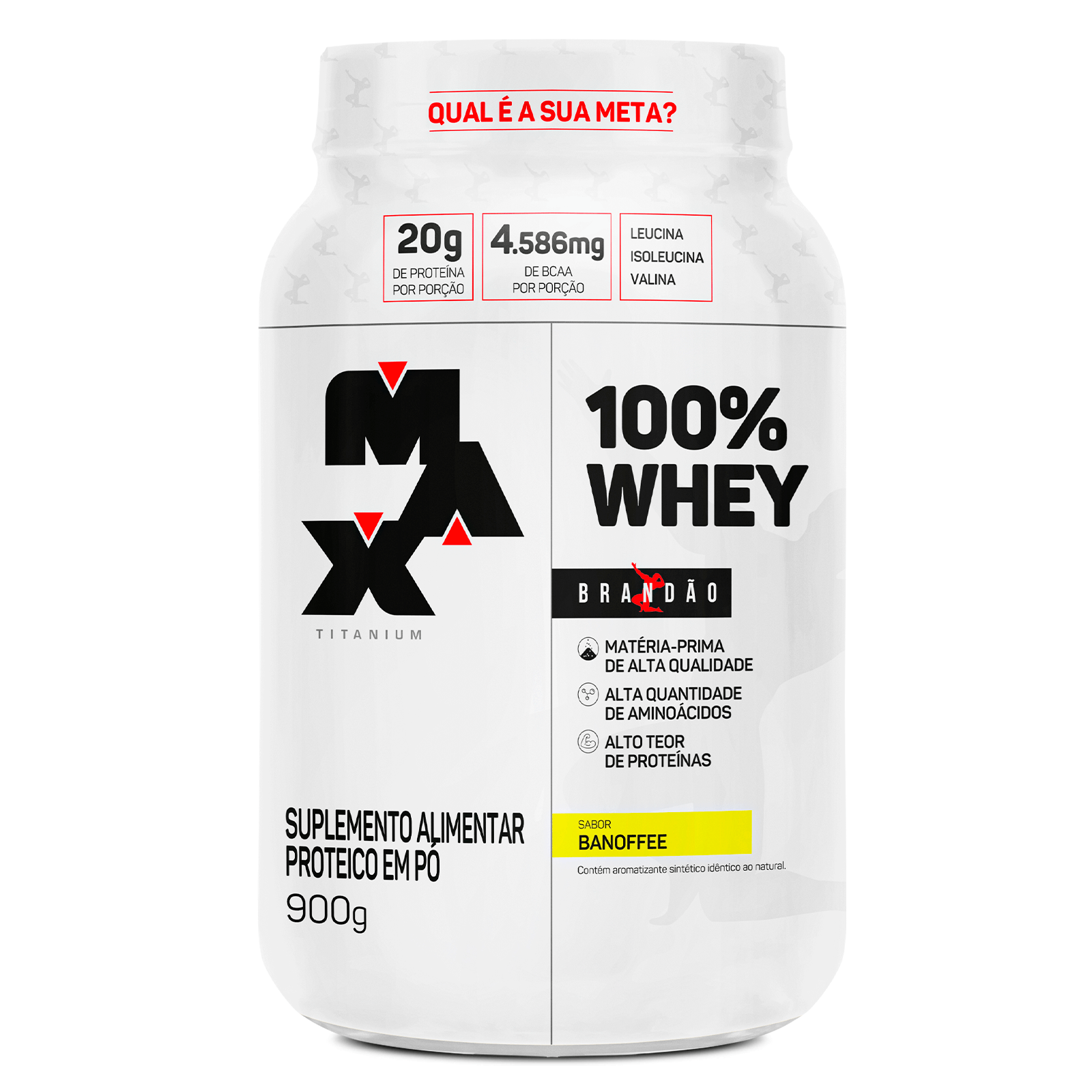 100% Whey Pote 900G Rafael Brandão Banoffee