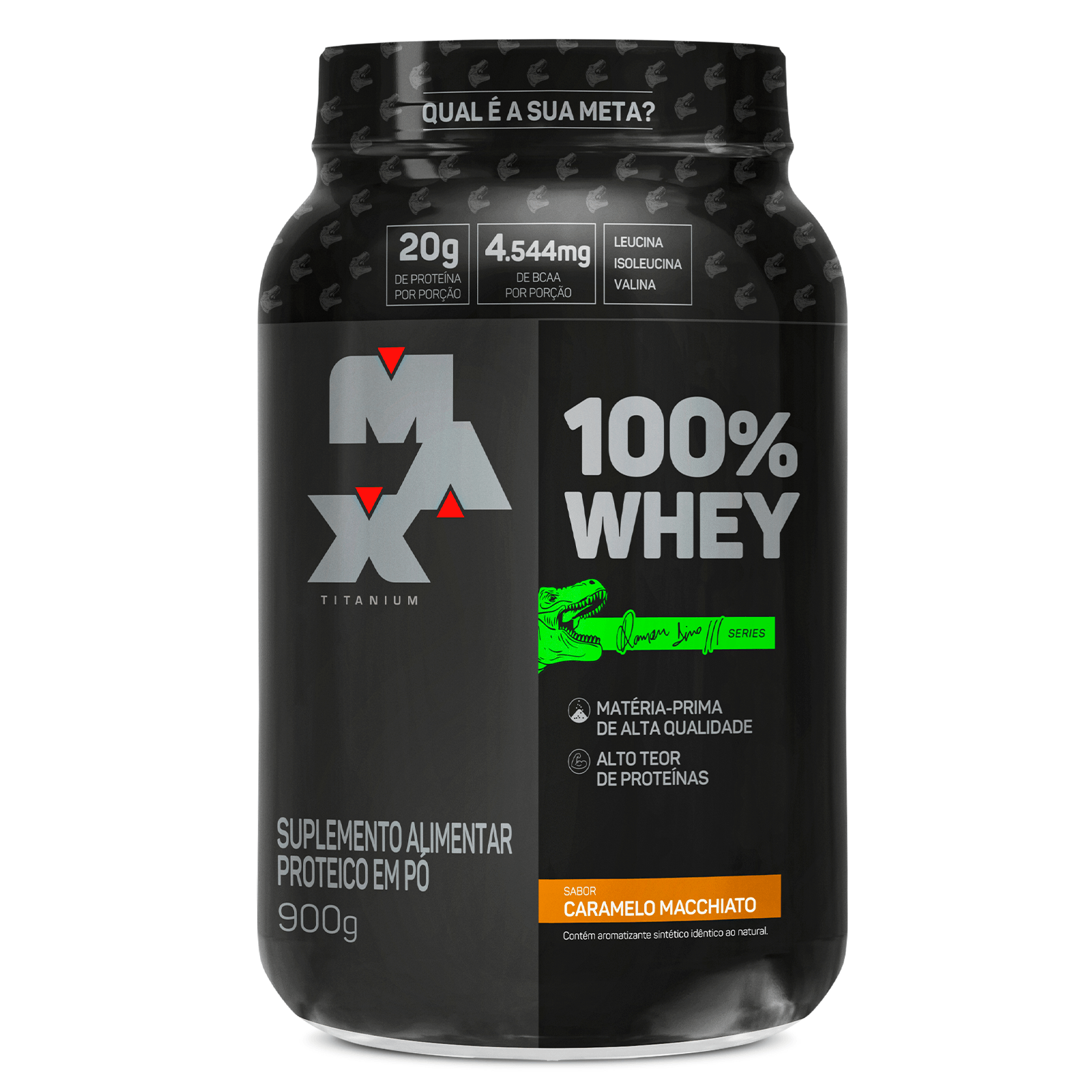 100% Whey Dino Pote 900G Caramelo Macchiato
