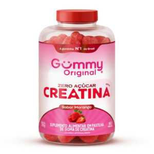 Suplemento Alimentar Gummy Original Creatina Zero Açúcar Morango 90 Gomas