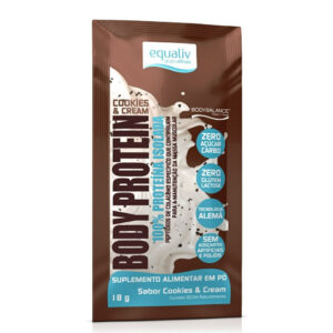 Suplemento Alimentar Equaliv Body Protein Cookies e Cream 18g