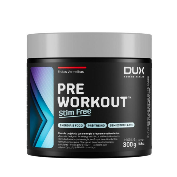 Pre Workout Dux Human Health Stim Free Frutas Vermelhas 300g