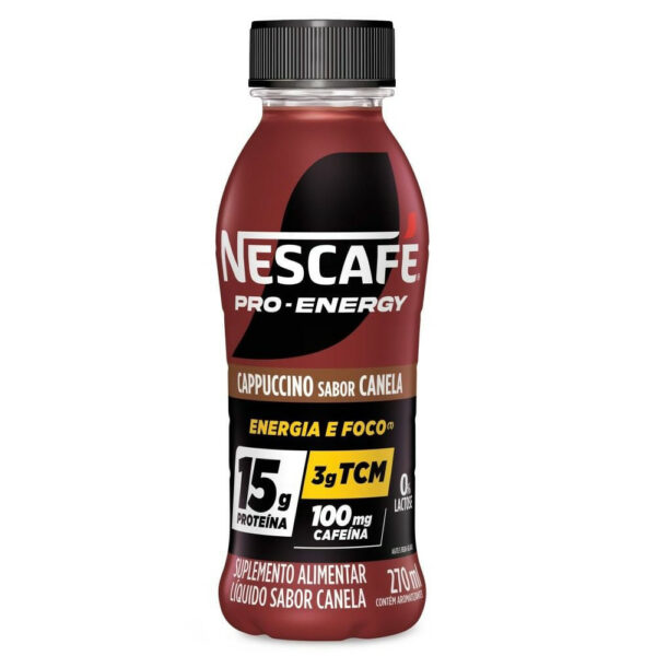 Suplemento Alimentar Nescafé Pro-Energy Capuccino Canela 15g Proteína 270ml