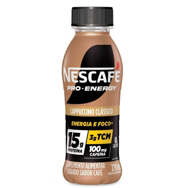 Suplemento Alimentar Nescafé Pro-Energy Capuccino Clássico 15g Proteína – 270ml