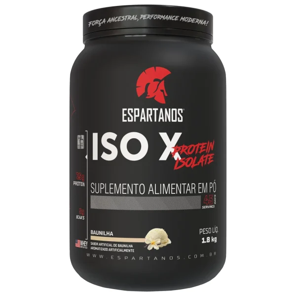 ISO X Protein 100% Pure Isolate 1800G – Espartanos – Sabor: Baunilha