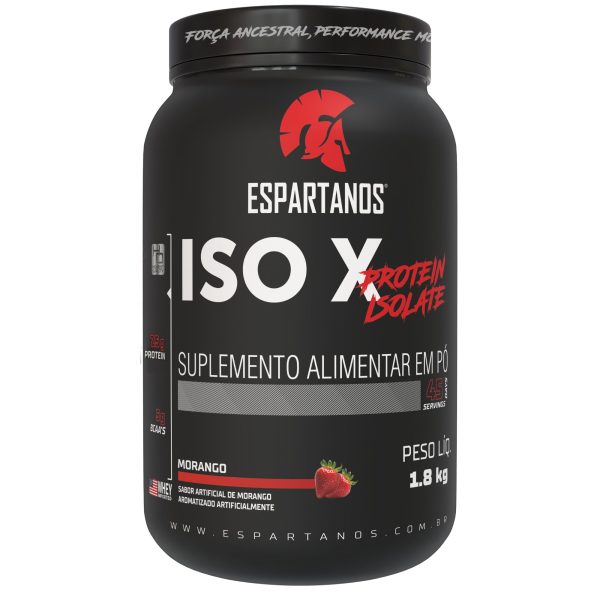 ISO X Protein 100% Pure Isolate 1800G – Espartanos – Sabor: Morango