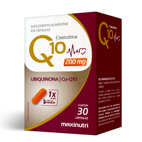 Suplemento Alimentar Maxinutri Q-10 Coenzima 200mg – 30 Cápsulas