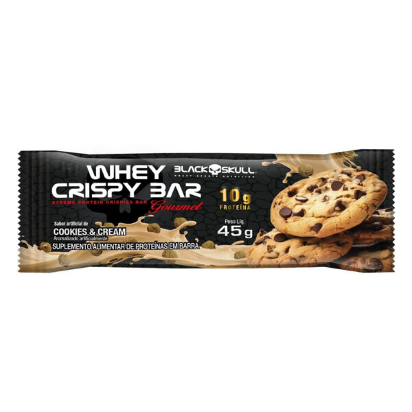 Whey Crispy Bar Black Skull Sabor Cookies & Cream 45g