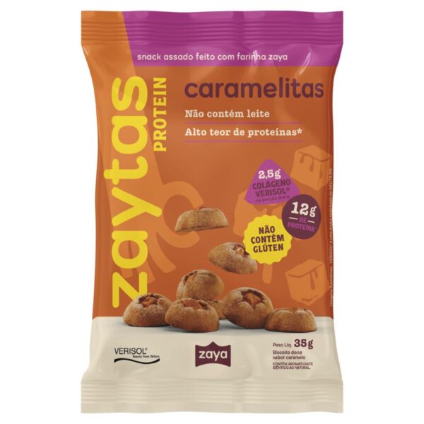 Snack Assado Zaytas Protein Caramelitas 35g