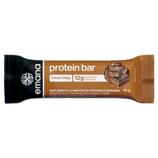 Suplemento Alimentar Emana Protein Bar Sabor Cacau Crispy 40g