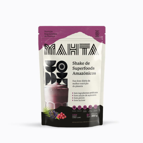 Shake de Superfoods Amazônicos Mahta Sabor Açaí e Camu-Camu 360g