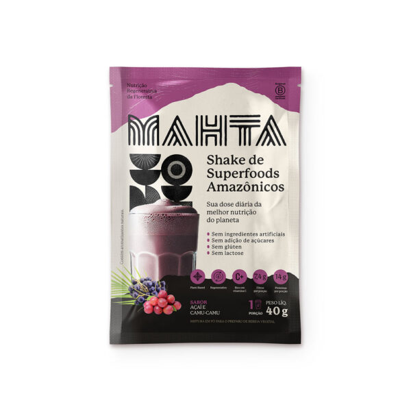 Shake de Superfoods Amazônicos Mahta Sabor Açaí e Camu-Camu 40g