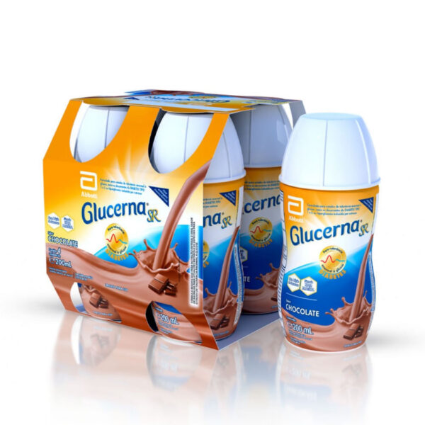 Suplemento Nutricional Glucerna Sr Sabor Chocolate 4 unidades De 200ml