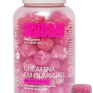 Guday Creatina Monoidratada em Gummies 60 Gomas Sabor Frutas Vermelhas – Suplementação Prática e Refrescante para Sua Rotina de Treinos