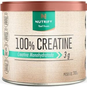 Nutrify – 100% Creatine 3g de Creatina por Dose – Suplemento Alimentar para Suporte Energético – Sem Glúten, Sem Lactose, Sem Açúcar, Vegana – Lata 300g