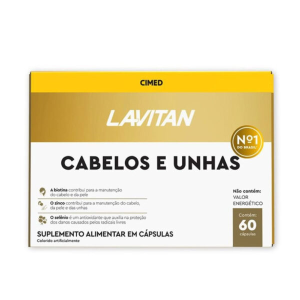 Multivitamínico Lavitan Cabelos E Unhas 60 Capsulas
