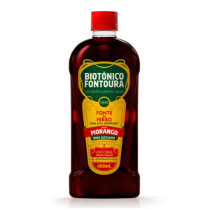 Biotônico Fontoura Suplemento de Ferro Sabor Morango 400ml