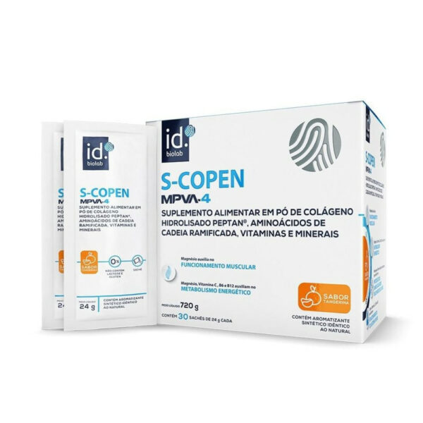 S-Copen Mpva-4 Pó Sabor Tangerina 30 Sachês De 24g Cada