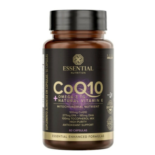 CoQ10 Essential Nutrition + Omega 3TG + Vitamina E 60 cápsulas