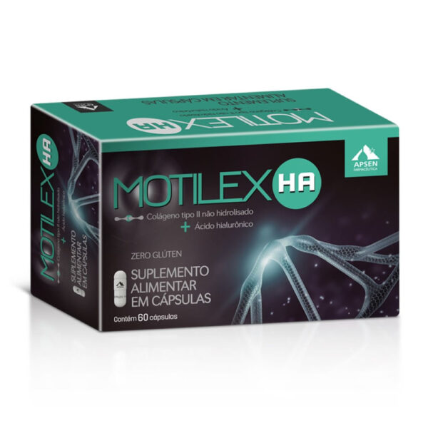 Suplemento Alimentar Apsen Motilex HA Colágeno Não Hidrolisado + Ácido Hialurônico 60 Cápsulas