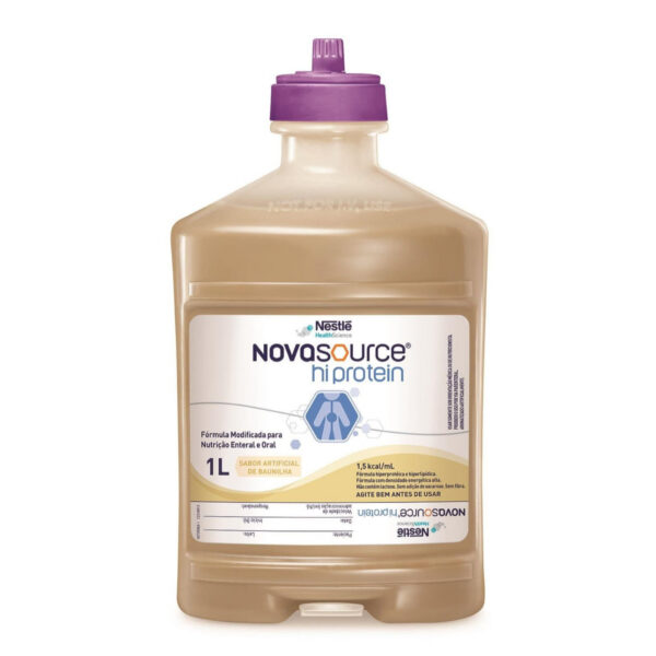 Nutrição Enteral Novasource Hi Protein Baunilha Sistema Fechado 1L