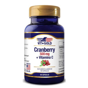 Cranberry 500mg Com Vitamina C Vitgold 60 Cápsulas