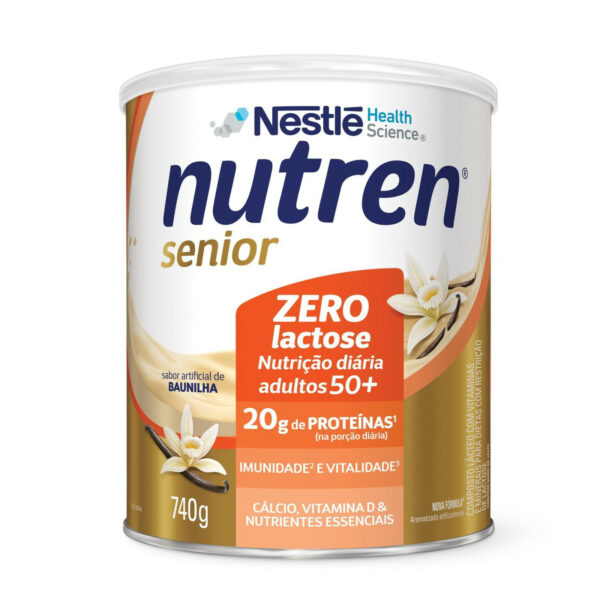 Complemento Alimentar Nutren Senior Zero Lactose Baunilha 740g