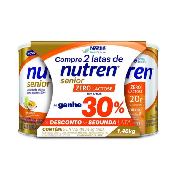 Composto Lácteo Nutren Senior Zero Lactose Sem Sabor 1,48kg