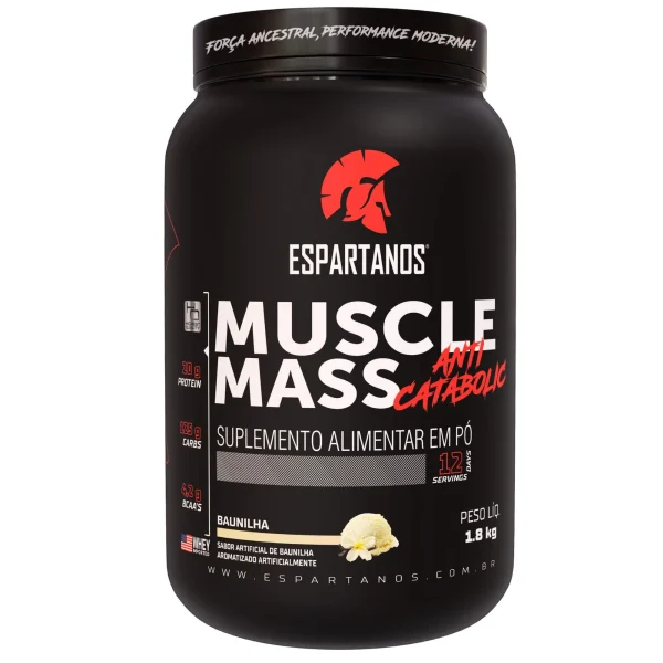 Muscle Mass Hipercalórico 1800g – Espartanos – SABOR: Baunilha