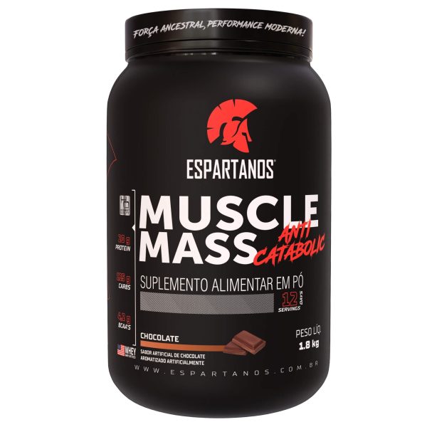 Muscle Mass Hipercalórico 1800g – Espartanos – SABOR: Chocolate