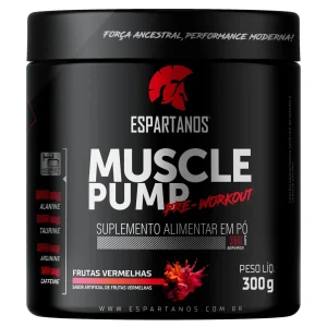 Pré Treino Muscle Pump Pre Workout 300g – Espartanos – Sabor: Frutas Vermelhas