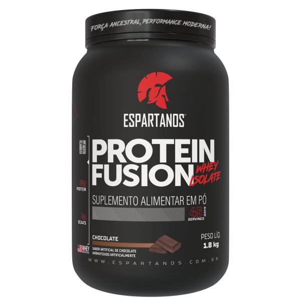 Protein Fusion Whey Isolate 1800g – Espartanos – Sabor: Chocolate