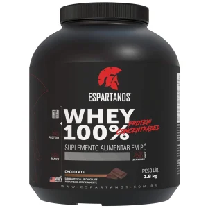 Whey Protein Concentrado 100% Pure 1800g WPC 80 – Espartanos – Sabor: Chocolate