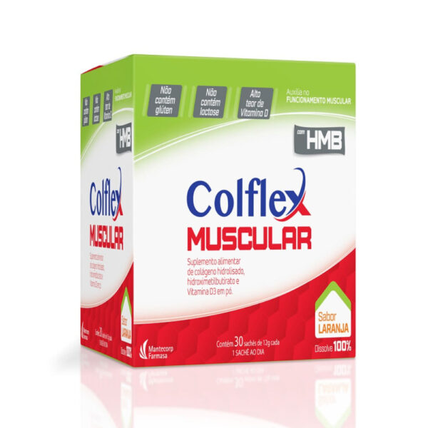 Suplemento Alimentar Colflex Muscular Laranja 30 Saches De 12g Cada