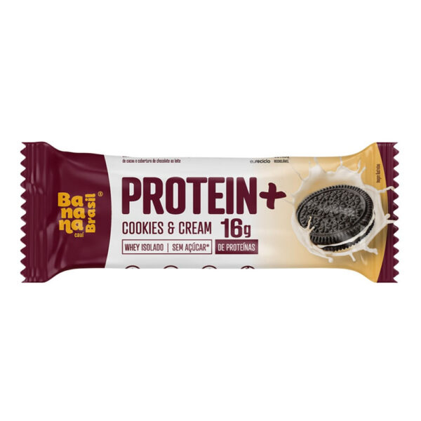 Barra De Proteína Banana Brasil Protein+ Cookies E Cream 50g