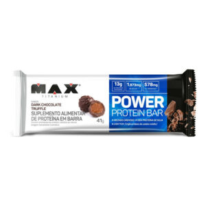 Barra de Proteína Max Titanium Power Protein Bar Dark Chocolate Truffle 41g