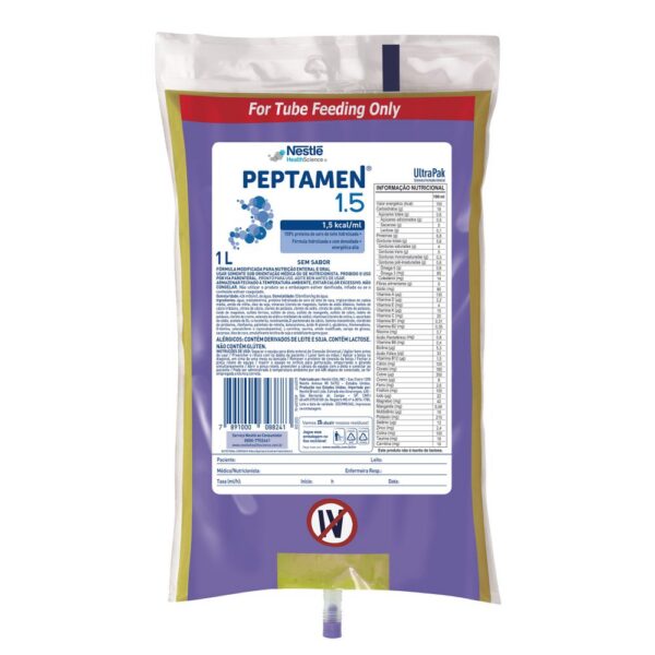 Nutrição Enteral e Oral Peptamen 1.5 Sem Sabor Sistema Fechado 1l