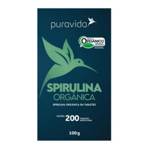 Suplemento Alimentar Puravida Spirulina Orgânica 200 Tabletes