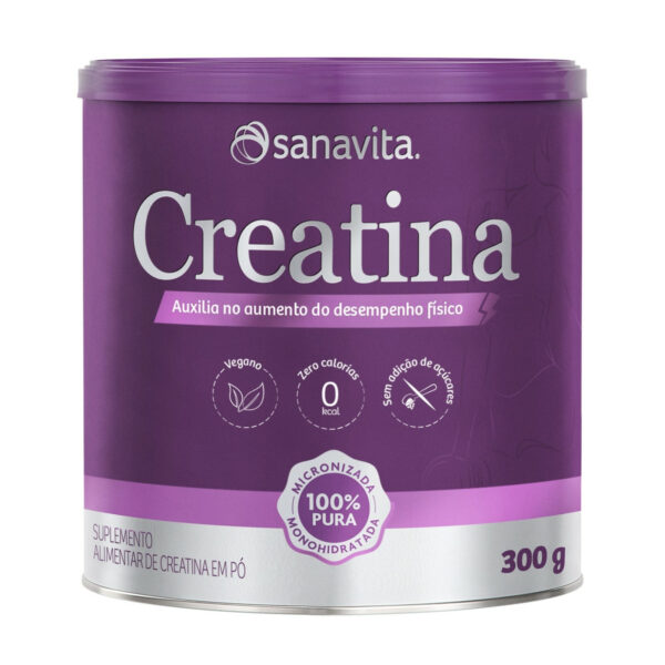 Creatina Sanavita 100% Pura  Sabor Neutro 300g