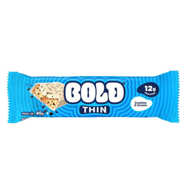 Barra De Proteína Bold Thin Cookies & Cream 40g
