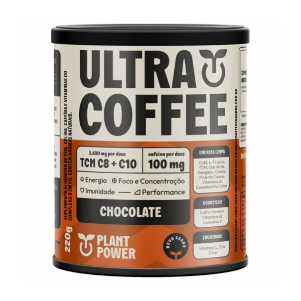 Suplemento Alimentar Ultracoffe Plant Power Chocolate 220g