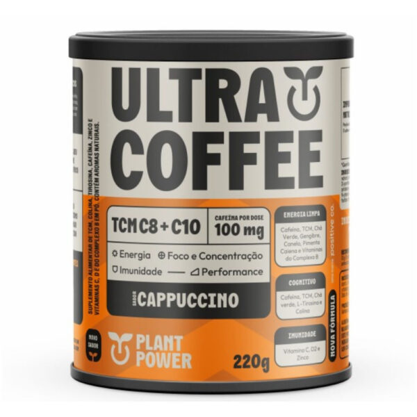 Suplemento Alimentar Ultracoffee Plant Power Cappuccino 220g