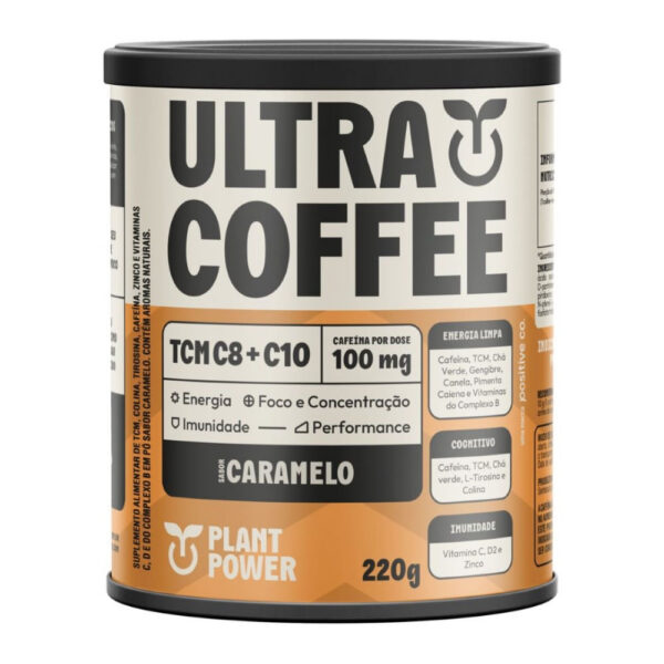 Suplemento Plant Power UltraCoffee Caramelo 220g
