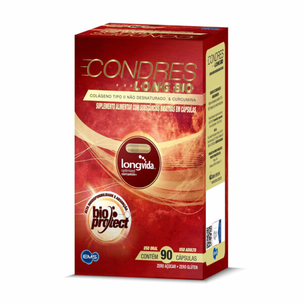 Condres Long Bio Colágeno Tipo 2 & Curcumina 90 Cápsulas