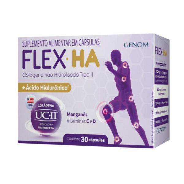 Suplemento Alimentar Genom Flex Ha 30 Cápsulas
