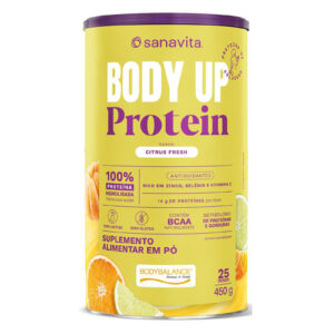 Body Up Protein Sanavita Zero Lactose Alta Absorção E Com Bcaa Citrus Fresh 450g