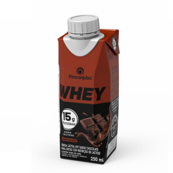 Bebida Láctea Piracanjuba Whey 15g Zero Lactose Chocolate – 250ml