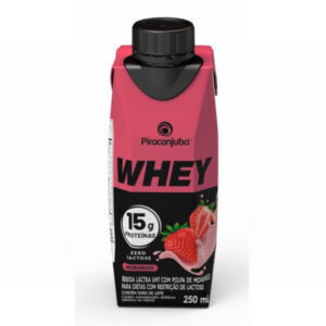 Bebida Láctea Piracanjuba Whey 15g Zero Lactose Morango 250ml