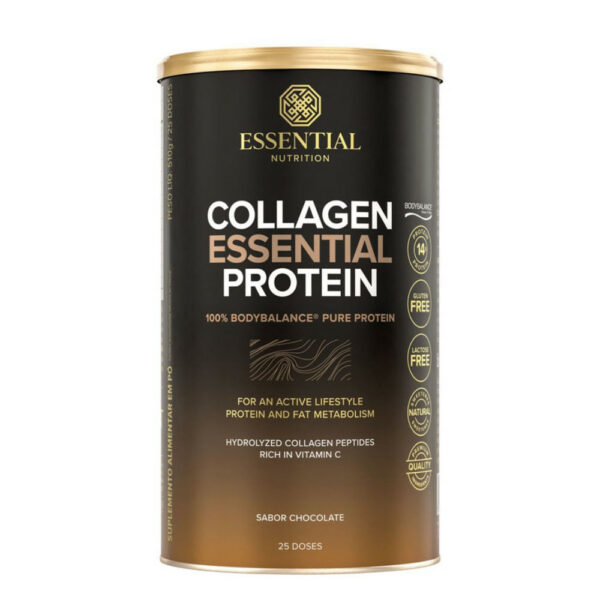 Suplemento Alimentar Collagen Essential Protein Chocolate 510g