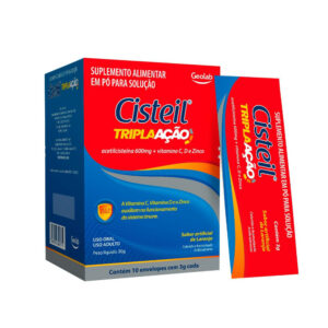 Suplemento Alimentar Cisteil Tripla Ação 10 Envelopes 3g Cada
