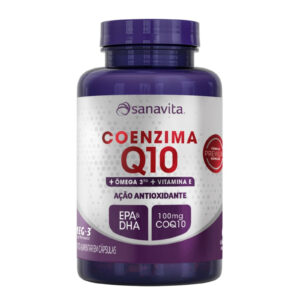 Coenzima Q10 Com Ômega 3Tg  + Vitamina E Sanavita 60 Cápsulas